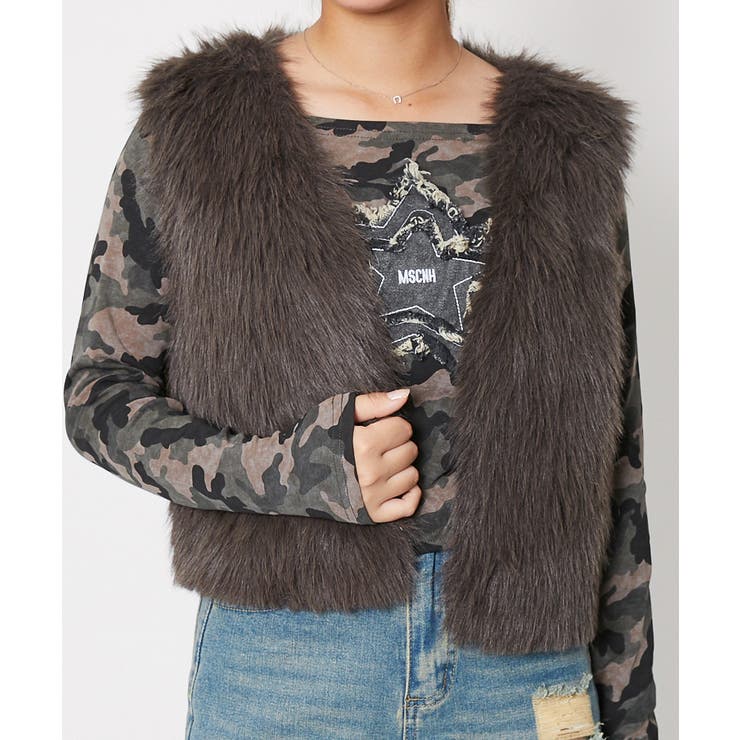 《ふわモコ×ショート丈》レディース フェイクファー ベスト 秋冬アウター | GORGE  | 詳細画像2 