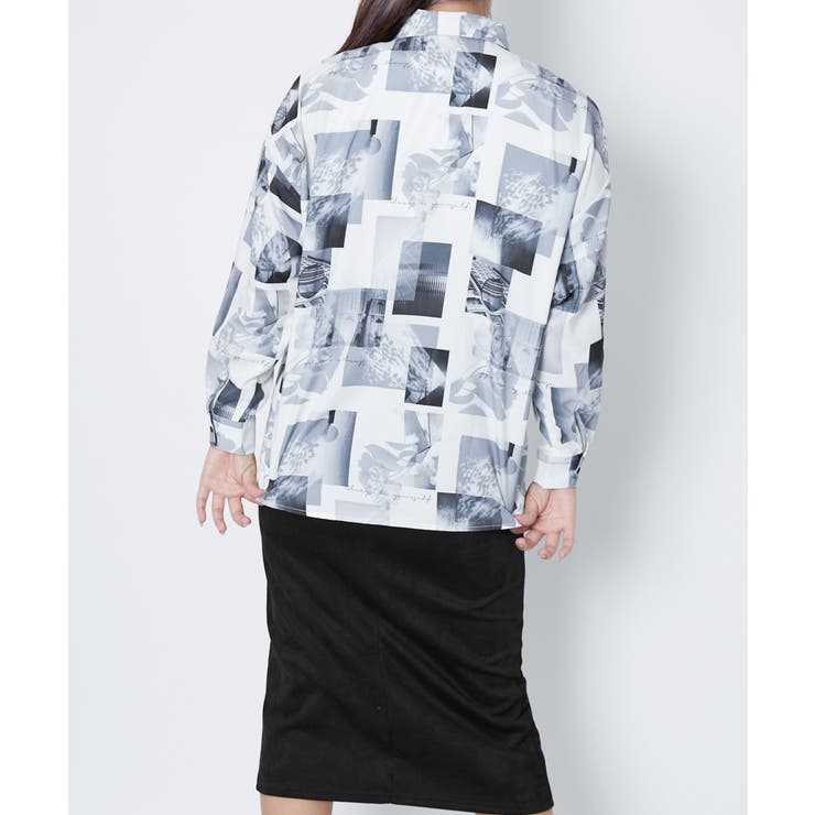 《モノトーンフォトプリント》レディース オーバーサイズ シャツ | GORGE  | 詳細画像8 