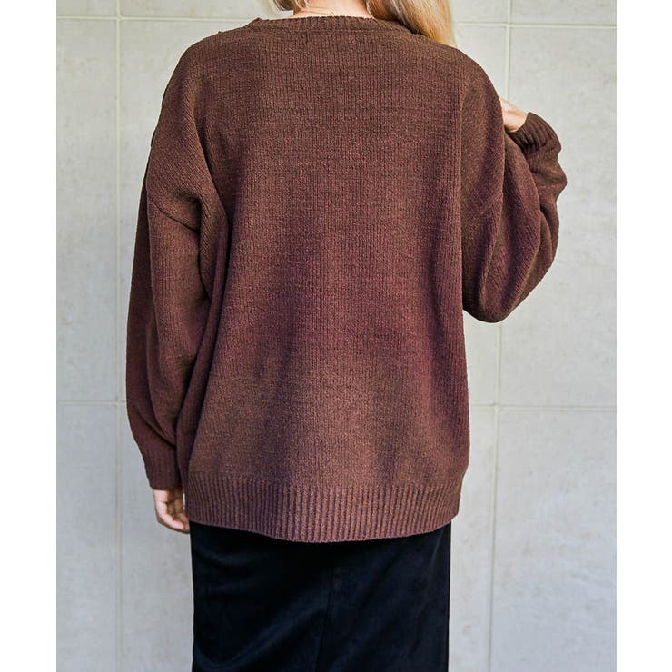 《カレッジロゴ×ナンバリング》レディース モールニット プルオーバー | GORGE  | 詳細画像8 