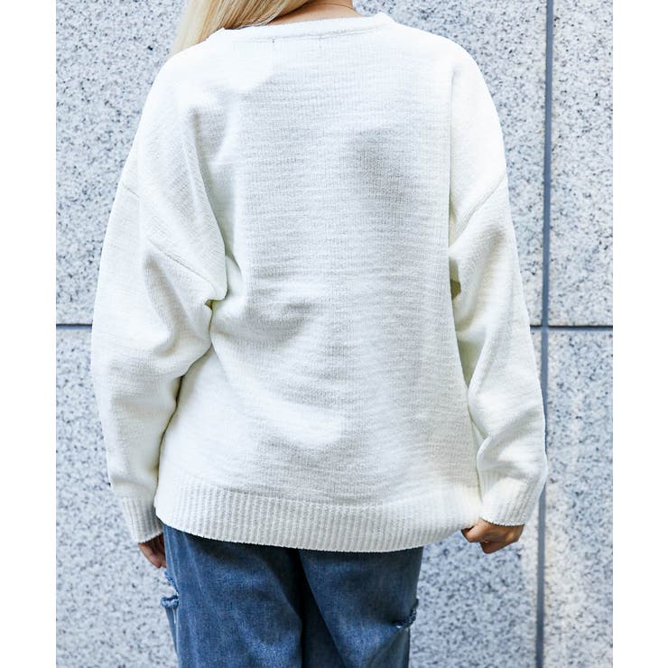 《カレッジロゴ×ナンバリング》レディース モールニット プルオーバー | GORGE  | 詳細画像4 