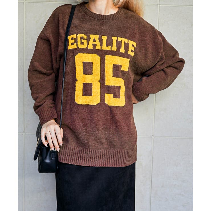 《カレッジロゴ×ナンバリング》レディース モールニット プルオーバー | GORGE  | 詳細画像5 