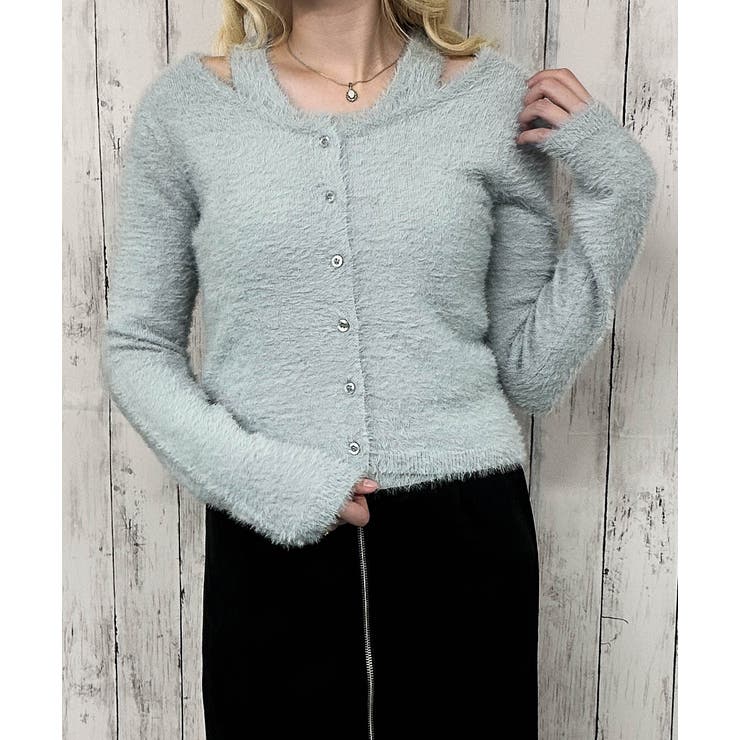 《フェザーカーデ風ドッキング》レディース ニットプルオーバー フェザータッチ | GORGE  | 詳細画像10 