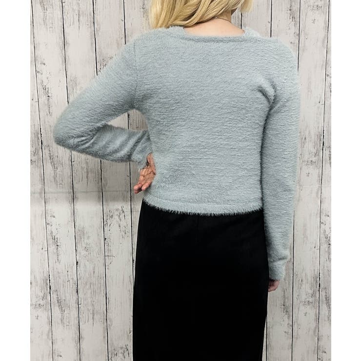 《フェザーカーデ風ドッキング》レディース ニットプルオーバー フェザータッチ | GORGE  | 詳細画像12 