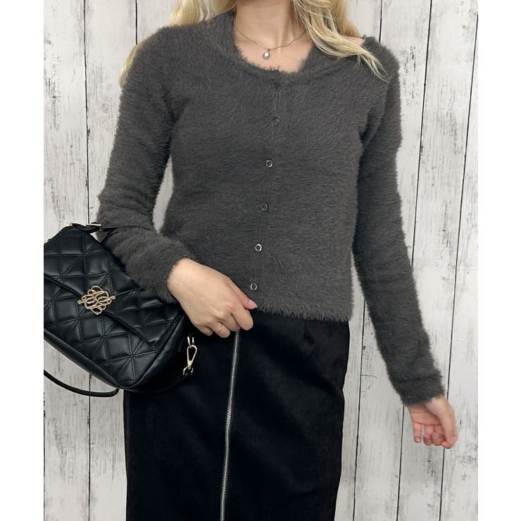 《フェザーカーデ風ドッキング》レディース ニットプルオーバー フェザータッチ | GORGE  | 詳細画像1 