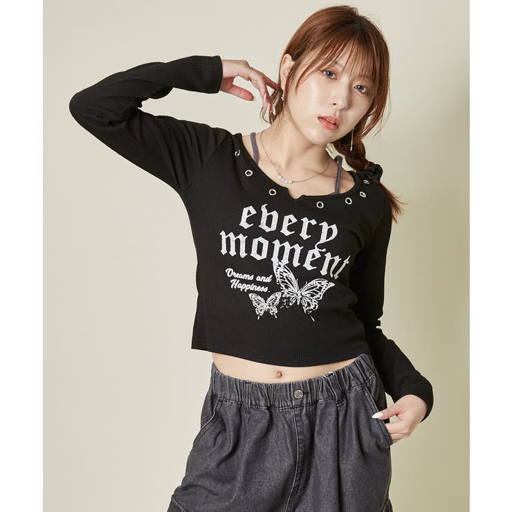 《バタフライロゴ×アイレット開き》クロスレイヤートップス	 | GORGE  | 詳細画像7 