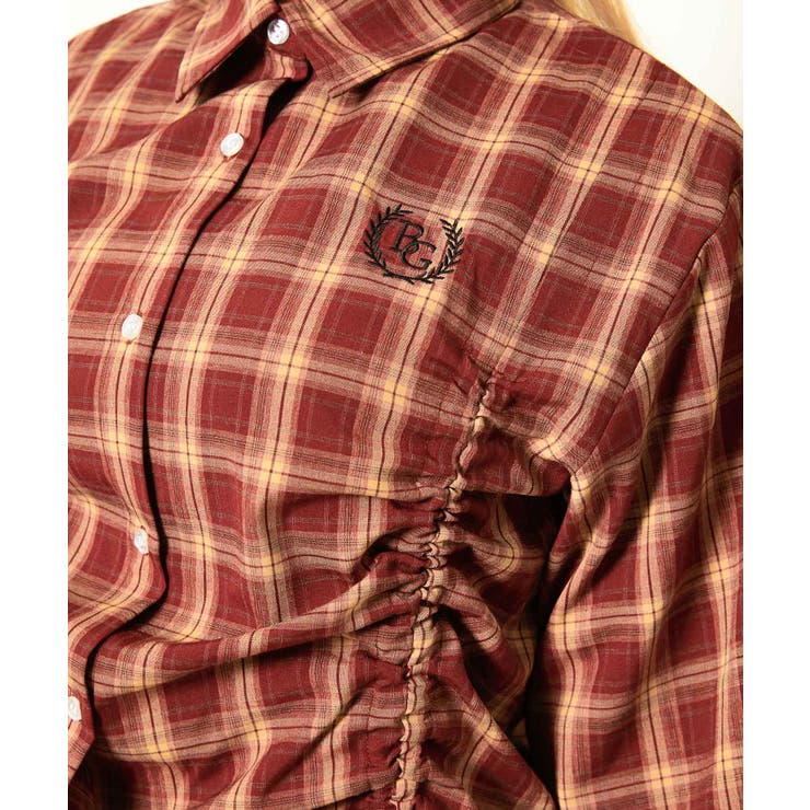 チェック柄 セットアップ インナーパンツ付き[品番：GORW0010318