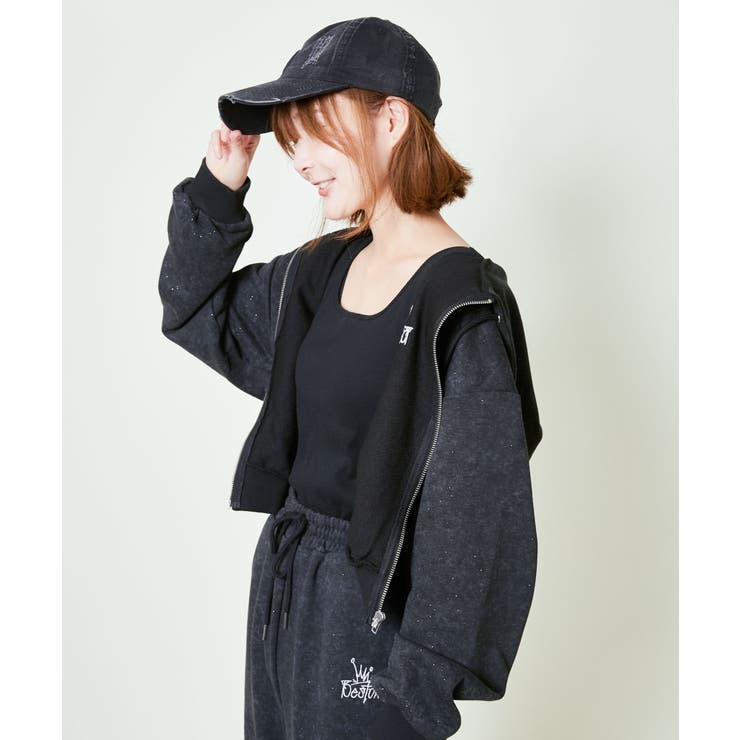 レディース ジップアップパーカー 長袖[品番：GORW0010287