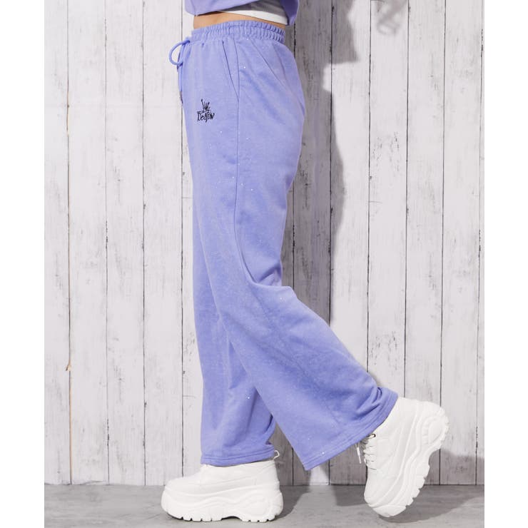 《きらめくラメ刺繍×リラックスシルエット》裏毛スウェットパンツ ワイドフィット … | GORGE  | 詳細画像17 