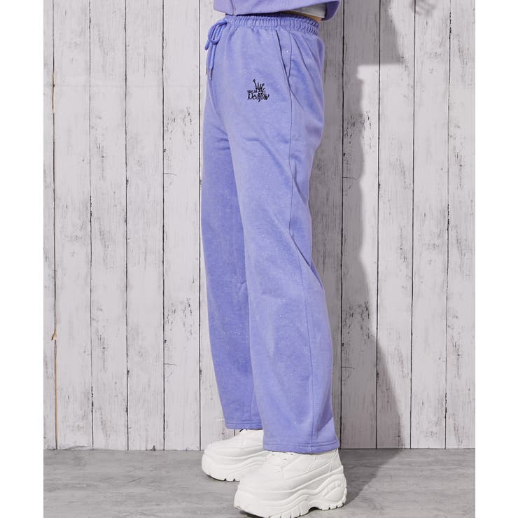 《きらめくラメ刺繍×リラックスシルエット》裏毛スウェットパンツ ワイドフィット … | GORGE  | 詳細画像18 