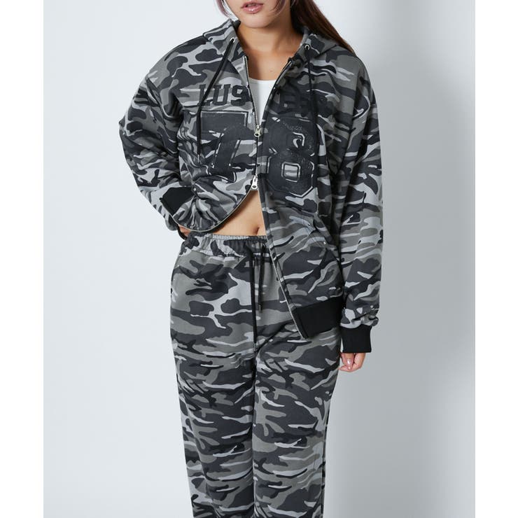 《インパクト柄×スタッズ》レディース 裏毛 スウェットパーカー | GORGE  | 詳細画像5 