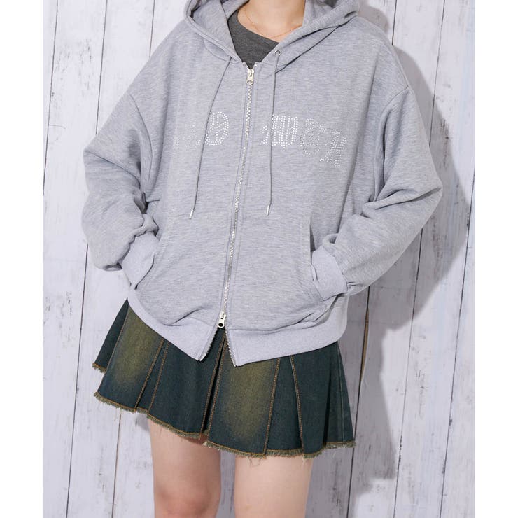グレー | レディース ジップパーカー 裏毛 | GORGE 