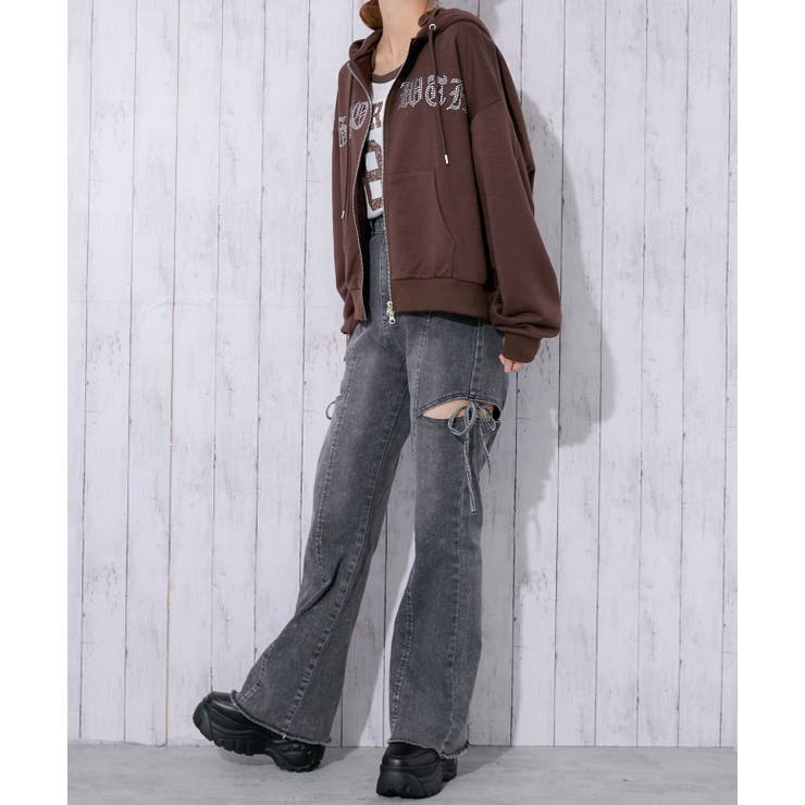 レディース ジップパーカー 裏毛 | GORGE  | 詳細画像1 