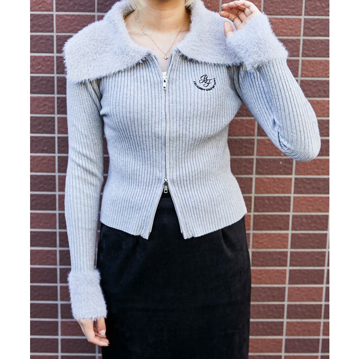 グレー | レディース Ｗジップ ニットカーディガン | GORGE 