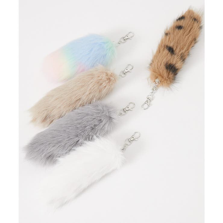 ふわもこ×小さめサイズ》しっぽキーホルダー ファーチャーム バッグ