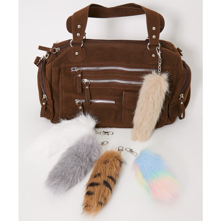 ふわもこ×小さめサイズ》しっぽキーホルダー ファーチャーム バッグ