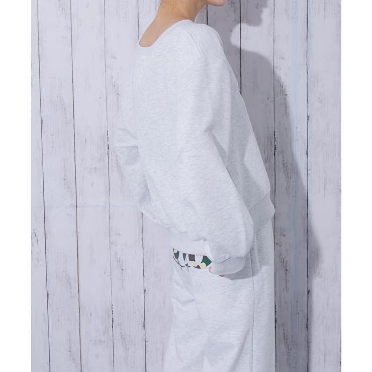 《カモフラロゴ×オフショルゆるシルエット》レディース 裏毛 クルーネックスウェッ… | GORGE  | 詳細画像3 