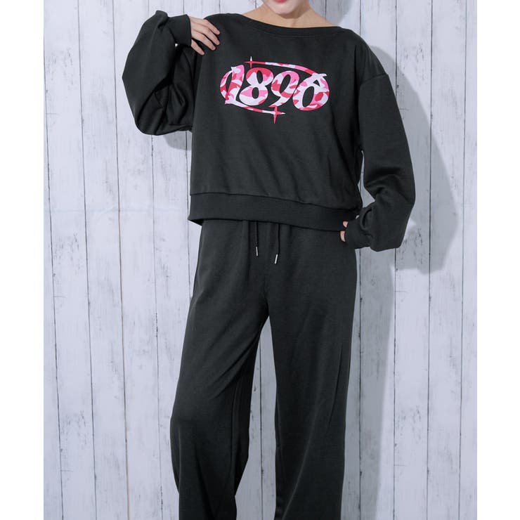 《カモフラロゴ×オフショルゆるシルエット》レディース 裏毛 クルーネックスウェッ… | GORGE  | 詳細画像11 