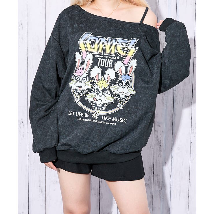 《ロックバニー×ワンショル》レディース 裏毛 ピグメント スウェット 春秋冬 | GORGE  | 詳細画像7 