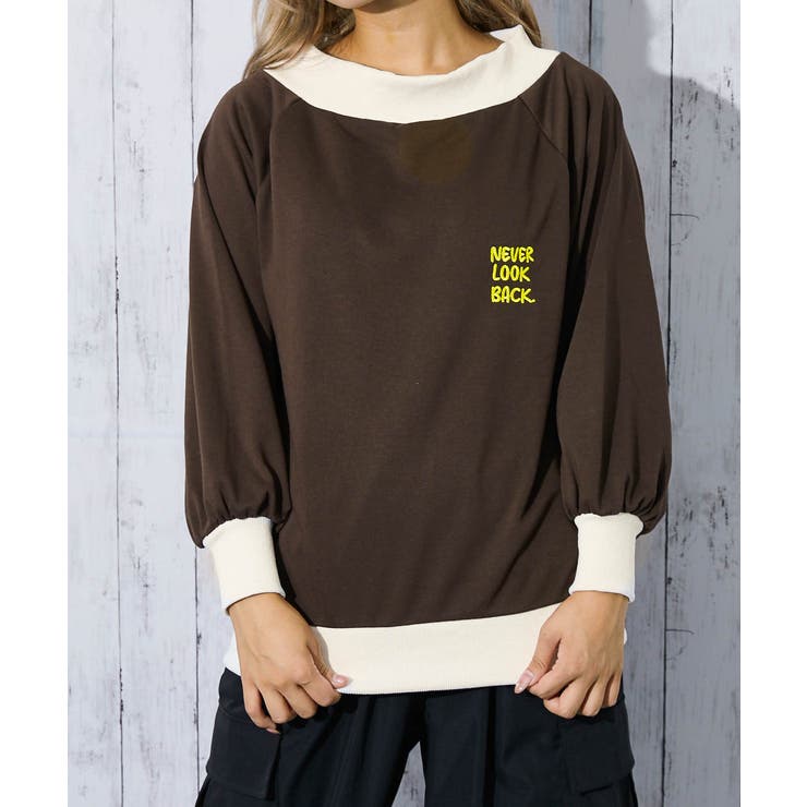 《オフショル×バックうさぎ刺繍》レディース 裏毛 スウェット | GORGE  | 詳細画像2 