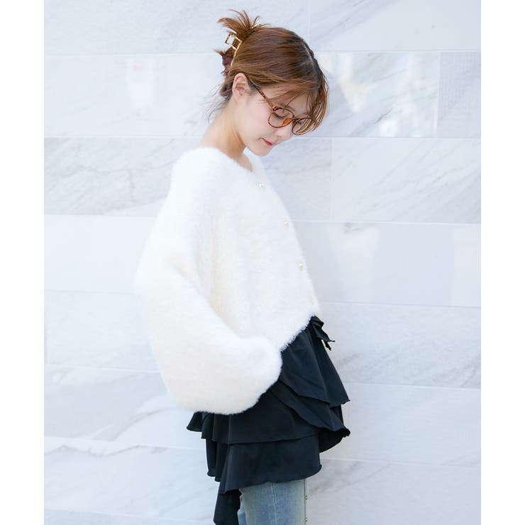 《フェザータッチ×デザインボタンＭＩＸ》レディース カーディガン 羽織り | GORGE  | 詳細画像5 