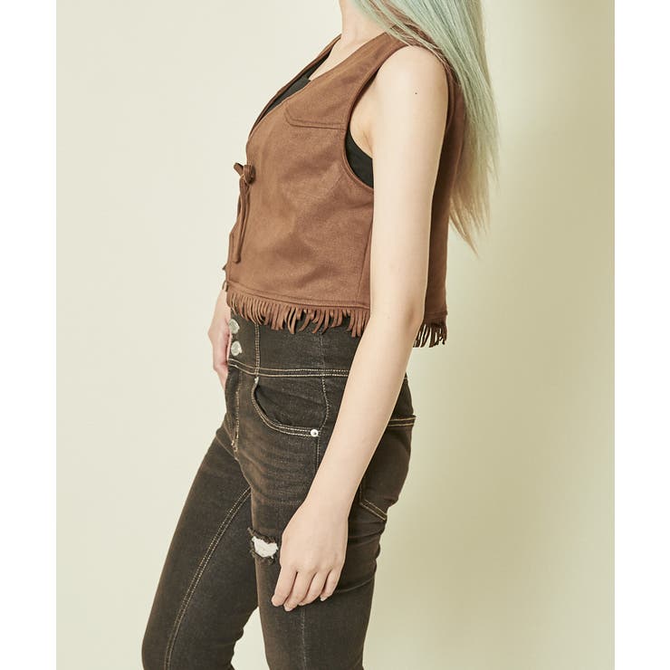 レディース ベスト 羽織り風ヴィンテージ調 | GORGE  | 詳細画像4 