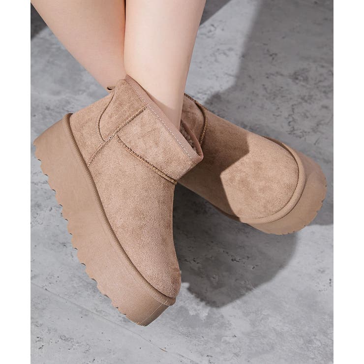 ＯＡＫ | 《厚底×ショート丈》レディース フェイクムートンブーツ 裏ボア 防寒 冬 | GORGE 