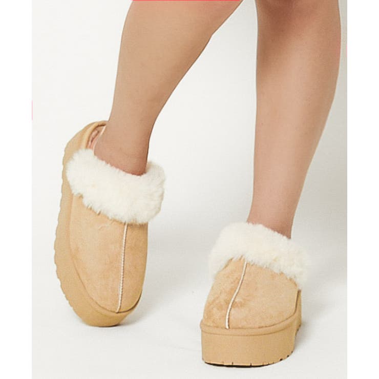 Ｌ／ＢＥ | 《ふわもこ暖か♪》厚底ムートンスリッポン レディース 冬の防寒カジュアルに◎ | GORGE 