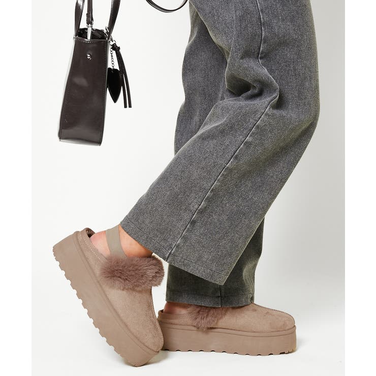 ＯＡＫ | 《ふわもこ暖か♪》厚底ムートンスリッポン レディース 冬の防寒カジュアルに◎ | GORGE 