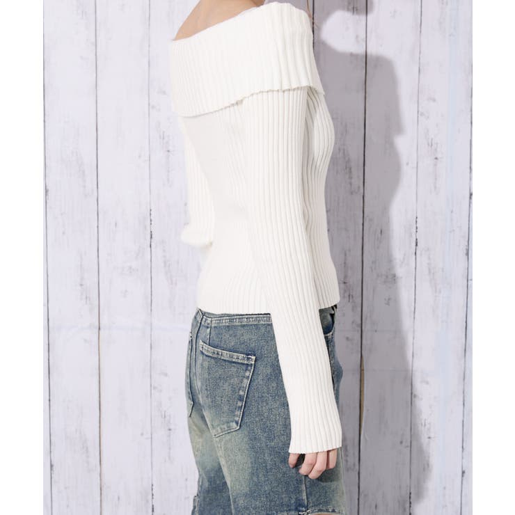 《オフショル×細リブニット》レディース プルオーバー 長袖トップス | GORGE  | 詳細画像5 