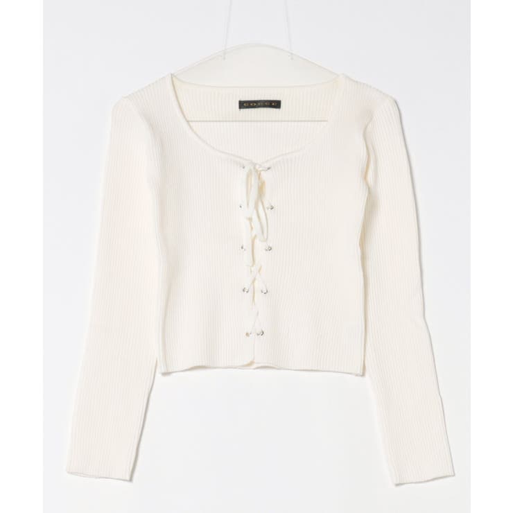 《フロントレースアップ×リブニット》レディース 長袖トップス 美シルエット | GORGE  | 詳細画像10 