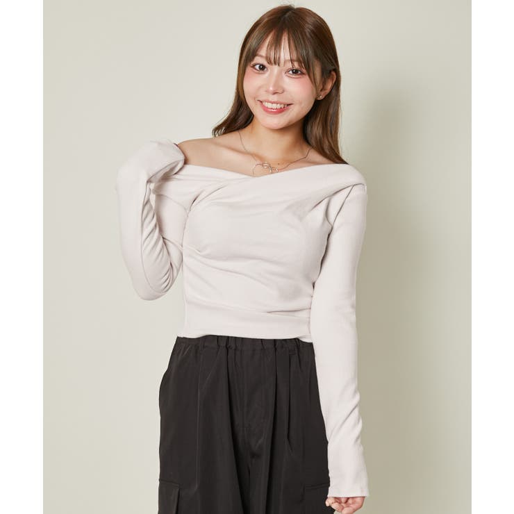 《美鎖骨×抜け感ドレープ》アシメトップス／くびれ見せの１枚 | GORGE  | 詳細画像3 