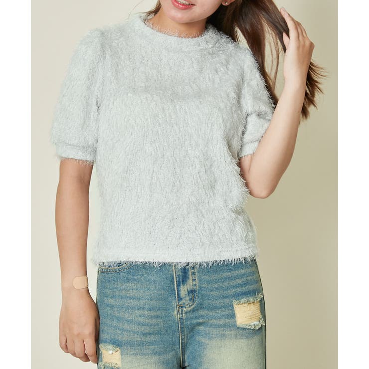 グレージュ | 【ふわもこ映え】シャギー半袖トップス／シンプルなのに盛れる | GORGE 