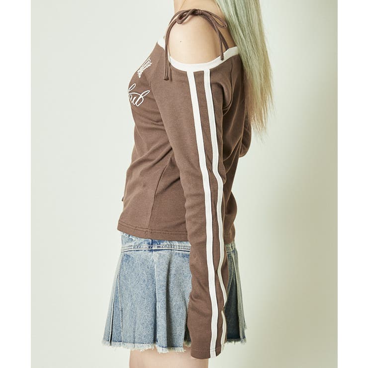 《肩開き＆2本ライン》抜け感ストリートロンT | GORGE  | 詳細画像3 