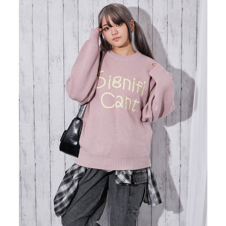 《ふんわり映え》レディース 起毛 ロゴ刺繍 ニット プルオーバー 秋冬 | GORGE  | 詳細画像17 