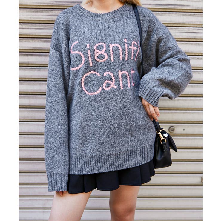 《ふんわり映え》レディース 起毛 ロゴ刺繍 ニット プルオーバー 秋冬 | GORGE  | 詳細画像10 