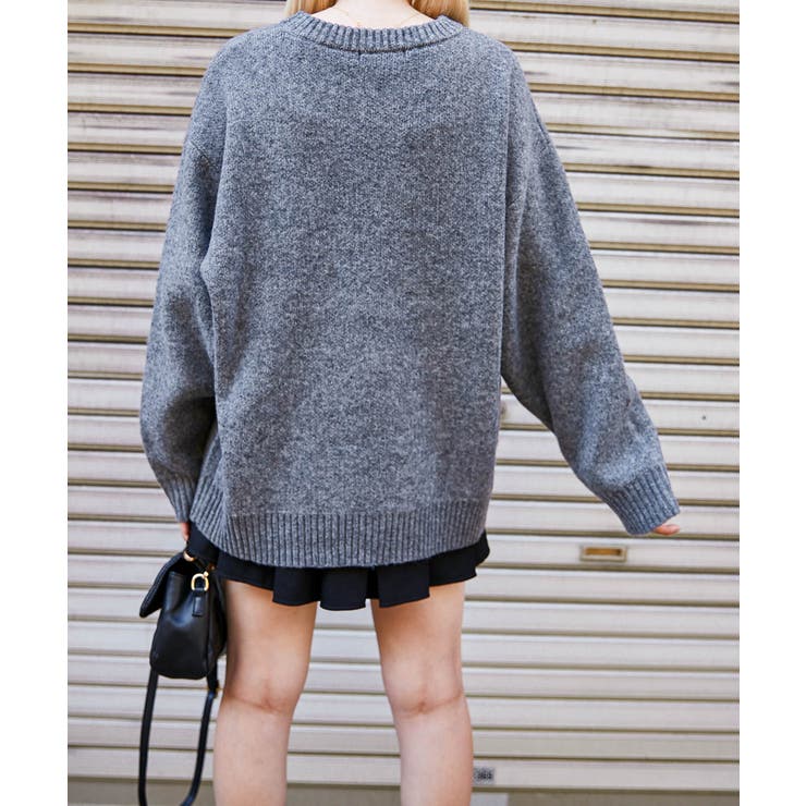 《ふんわり映え》レディース 起毛 ロゴ刺繍 ニット プルオーバー 秋冬 | GORGE  | 詳細画像12 