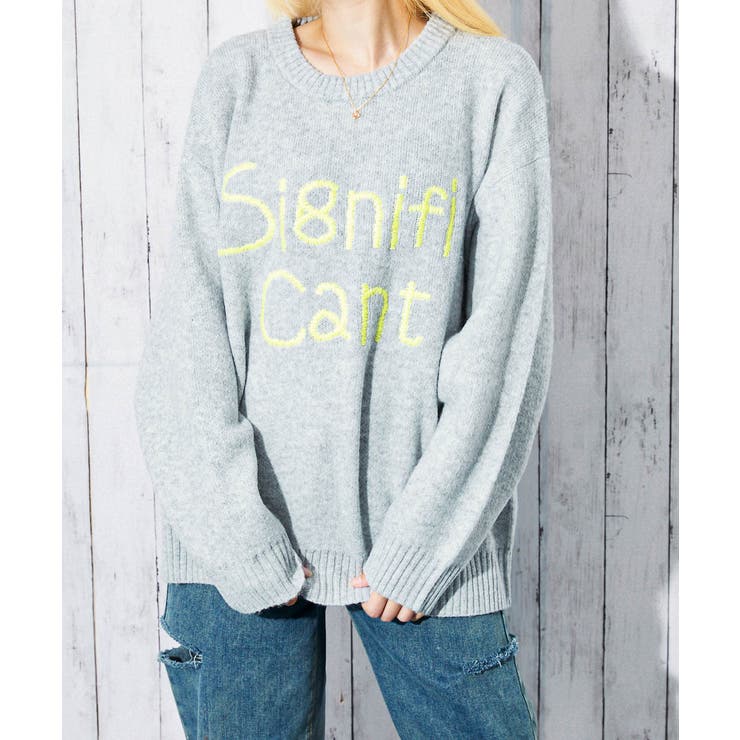 《ふんわり映え》レディース 起毛 ロゴ刺繍 ニット プルオーバー 秋冬 | GORGE  | 詳細画像13 