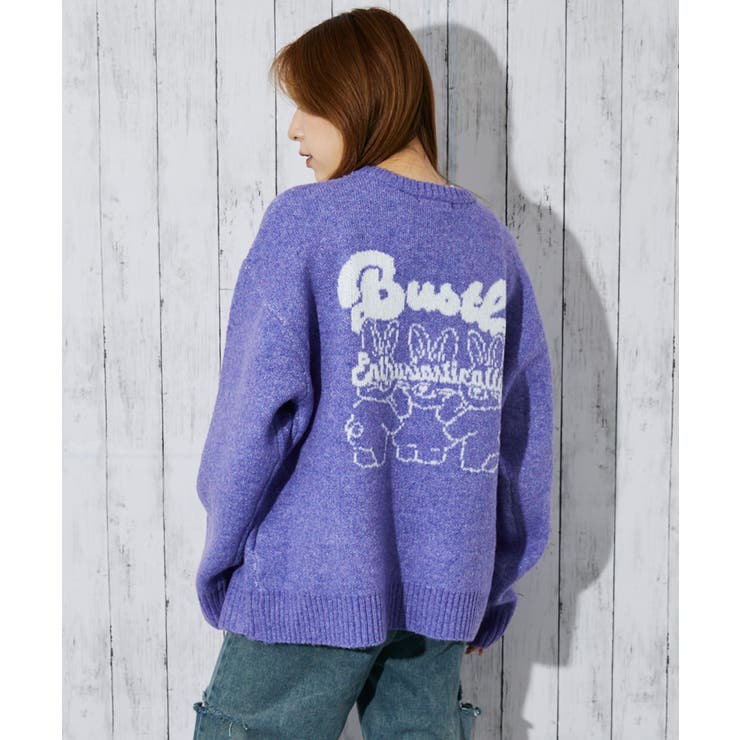 パープル | レディース ニットプルオーバー バックデザイン | GORGE 