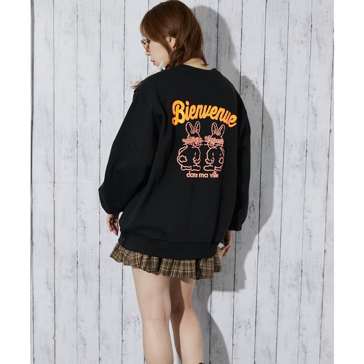 《バックプリント×バニーロゴ》レディース 裏起毛 スウェット トレーナー 秋冬 | GORGE  | 詳細画像13