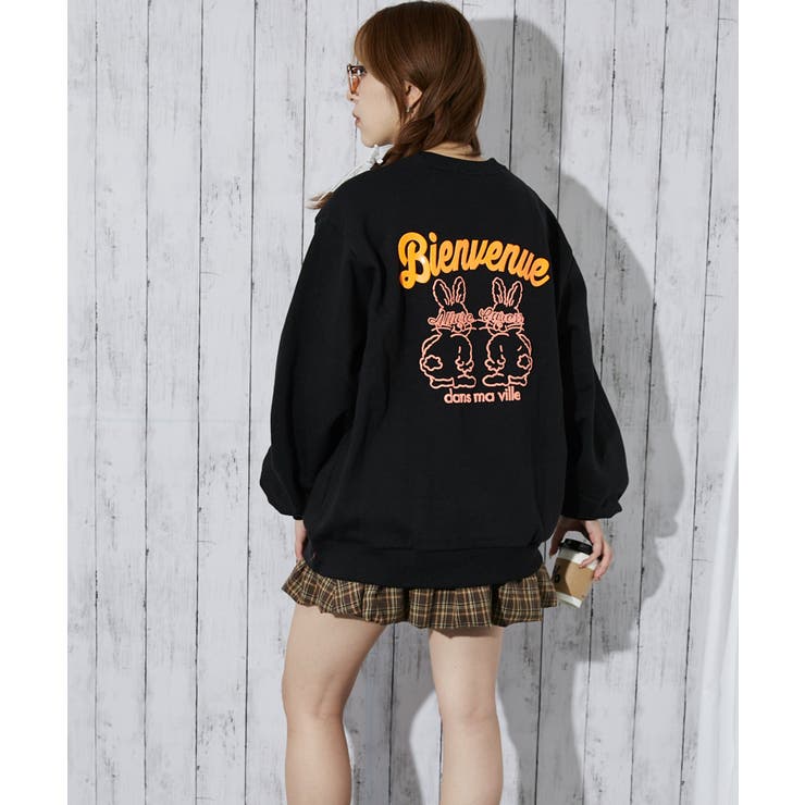 《バックプリント×バニーロゴ》レディース 裏起毛 スウェット トレーナー 秋冬 | GORGE  | 詳細画像14