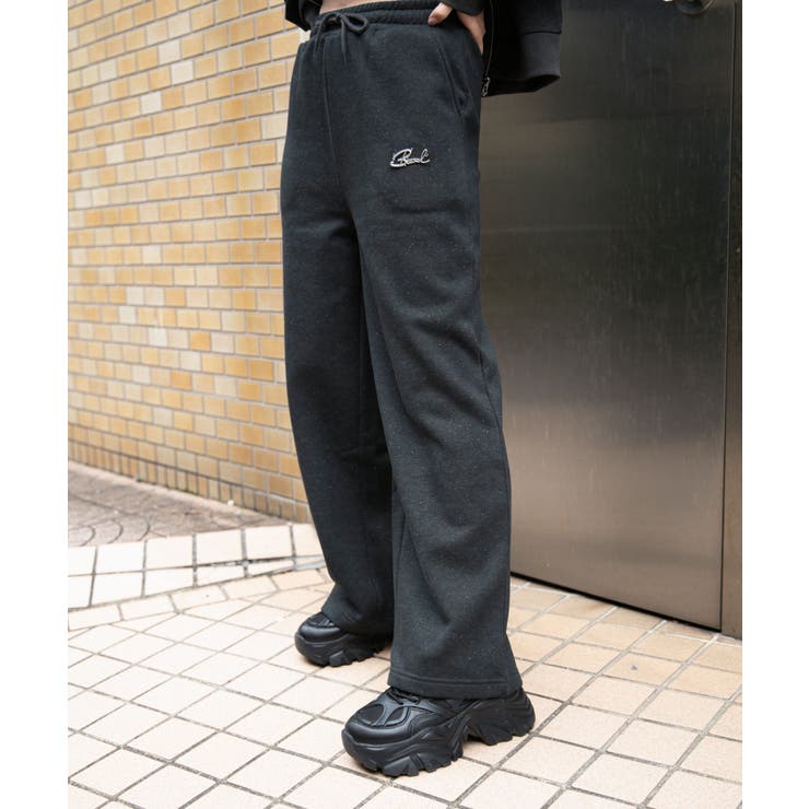スミクロ | 《ラメ×裏起毛》レディース スウェットパンツ ストレートシルエット 秋冬 | GORGE 
