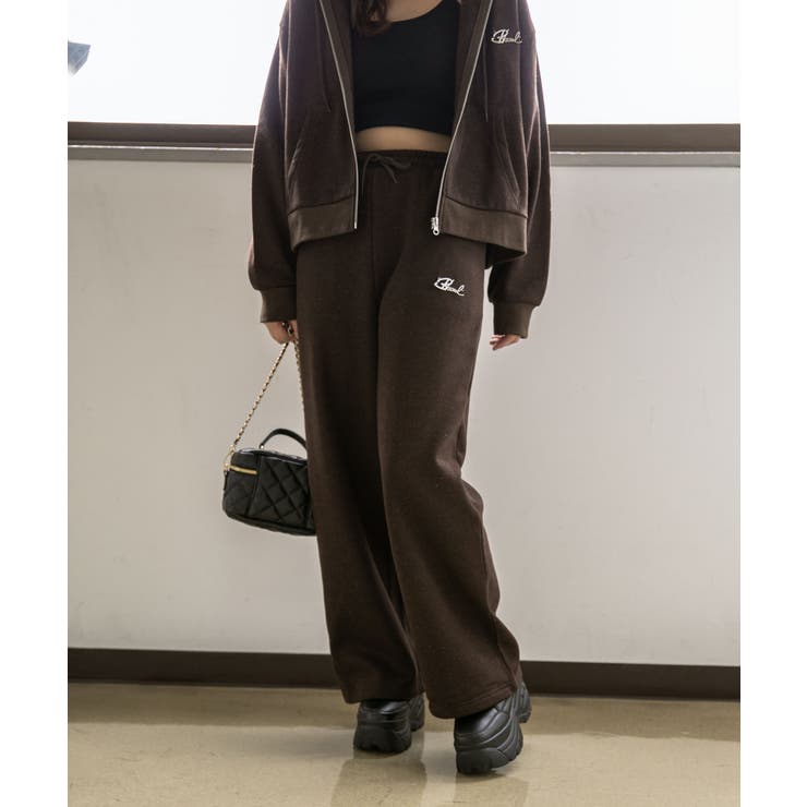 《ラメ×裏起毛》レディース スウェットパンツ ストレートシルエット 秋冬 | GORGE  | 詳細画像4 
