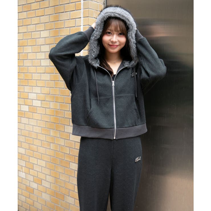 《フードファー×スウェット素材》レディース 裏起毛 ジップパーカー | GORGE  | 詳細画像2 