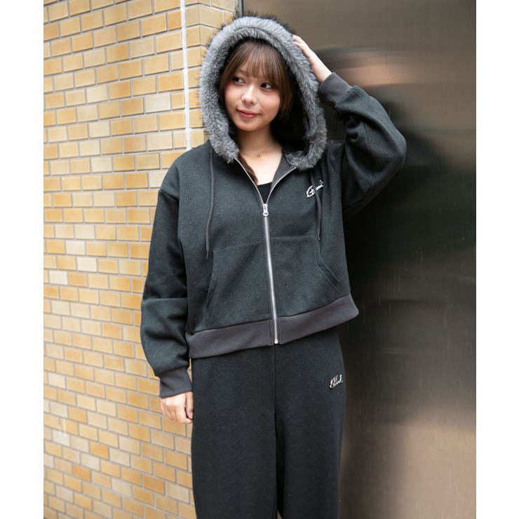《フードファー×スウェット素材》レディース 裏起毛 ジップパーカー | GORGE  | 詳細画像3 