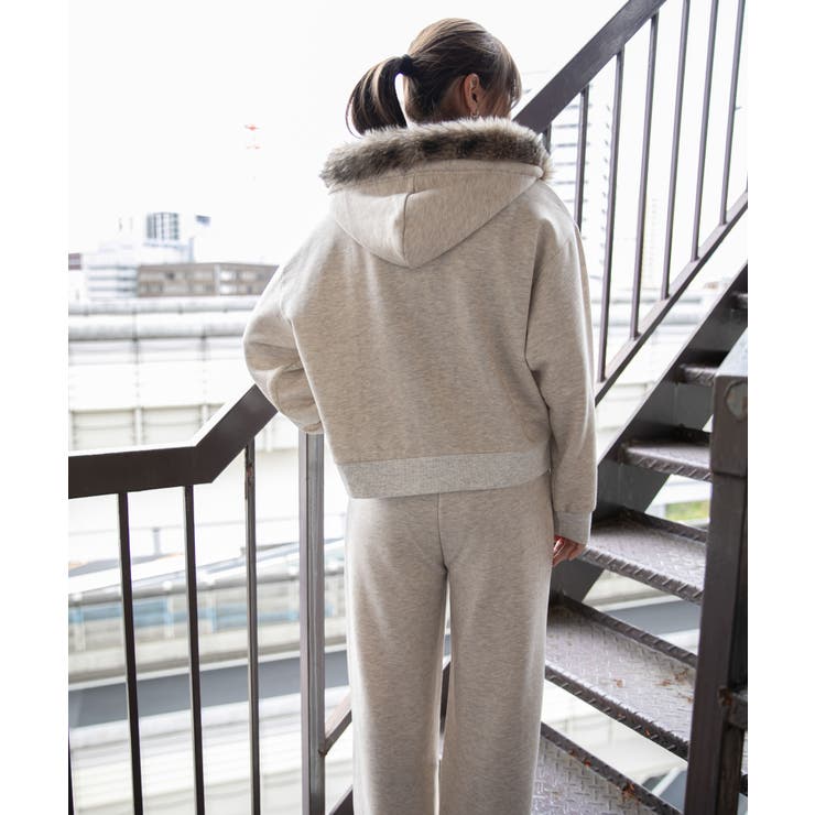 《フードファー×スウェット素材》レディース 裏起毛 ジップパーカー | GORGE  | 詳細画像15 