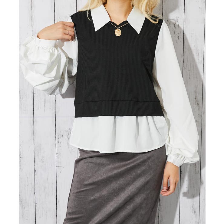 レディース テレコカットソー 布帛切替 | GORGE  | 詳細画像1 