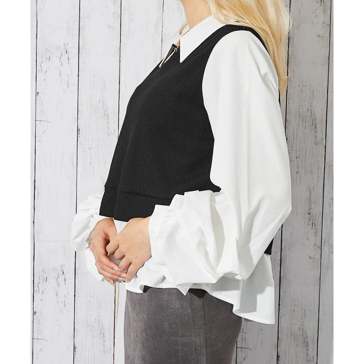 レディース テレコカットソー 布帛切替 | GORGE  | 詳細画像3 