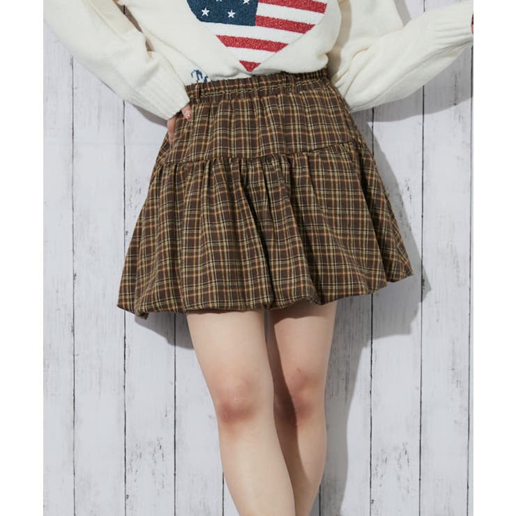 ブラウン | レディース ミニスカート 裏地インパン付き | GORGE 