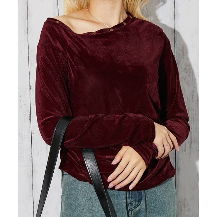 ボルドー | レディース オフショル ギャザートップス | GORGE 