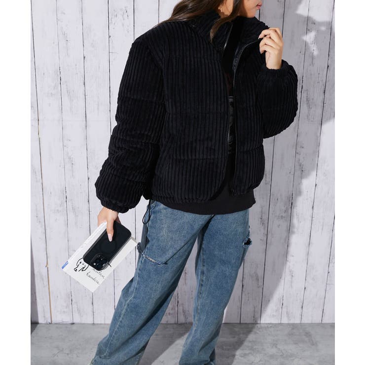 《太コーデュロイ×中綿》レディース ブルゾン 裾ドローコード付き 秋冬アウター | GORGE  | 詳細画像1 